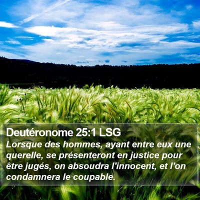 Deutéronome 25:1 LSG Bible Verse Image