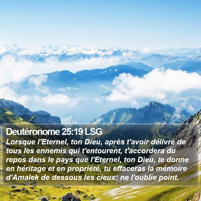 Deutéronome 25:19 LSG Bible Verse Image