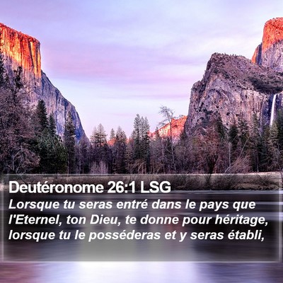 Deutéronome 26:1 LSG Bible Verse Image
