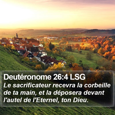 Deutéronome 26:4 LSG Bible Verse Image
