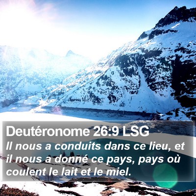 Deutéronome 26:9 LSG Bible Verse Image