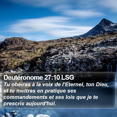Deutéronome 27:10 LSG Bible Verse Image