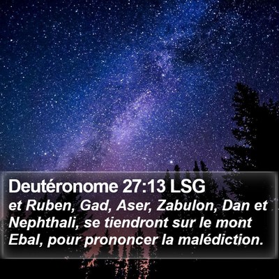 Deutéronome 27:13 LSG Bible Verse Image