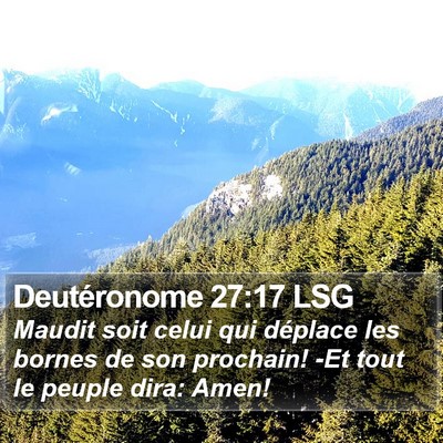 Deutéronome 27:17 LSG Bible Verse Image