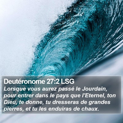 Deutéronome 27:2 LSG Bible Verse Image