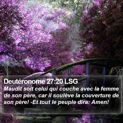 Deutéronome 27:20 LSG Bible Verse Image