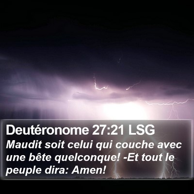 Deutéronome 27:21 LSG Bible Verse Image