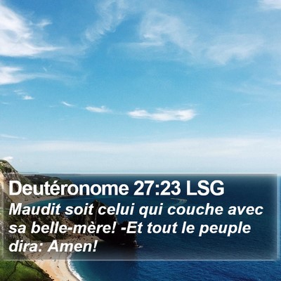 Deutéronome 27:23 LSG Bible Verse Image
