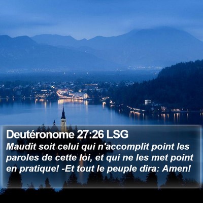 Deutéronome 27:26 LSG Bible Verse Image