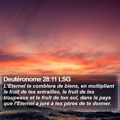 Deutéronome 28:11 LSG Bible Verse Image