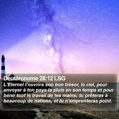 Deutéronome 28:12 LSG Bible Verse Image