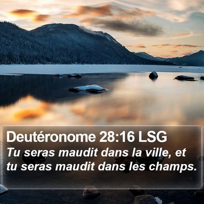 Deutéronome 28:16 LSG Bible Verse Image