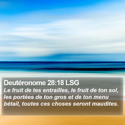 Deutéronome 28:18 LSG Bible Verse Image