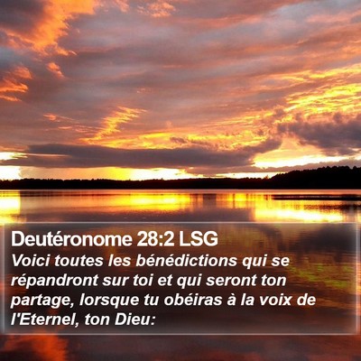 Deutéronome 28:2 LSG Bible Verse Image