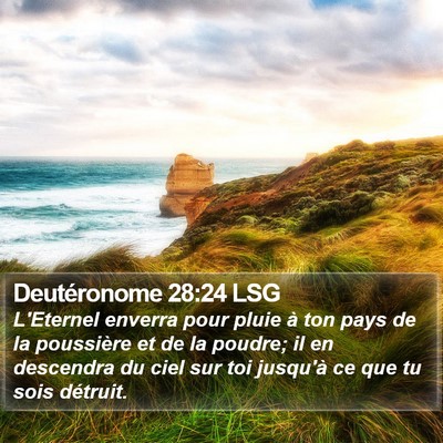 Deutéronome 28:24 LSG Bible Verse Image