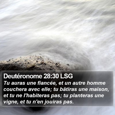Deutéronome 28:30 LSG Bible Verse Image