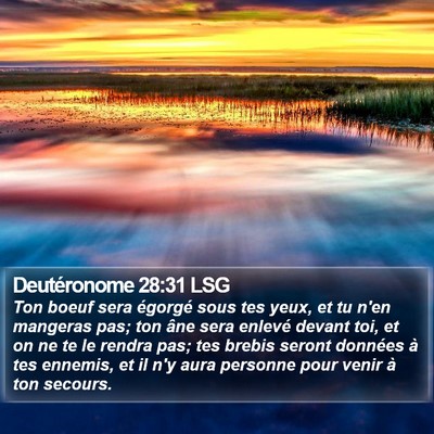 Deutéronome 28:31 LSG Bible Verse Image