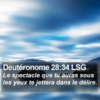 Deutéronome 28:34 LSG Bible Verse Image