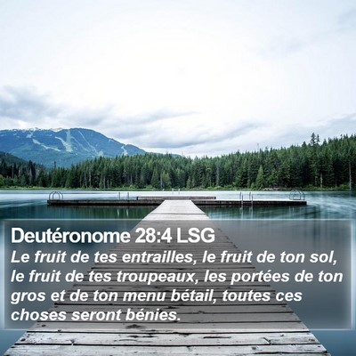 Deutéronome 28:4 LSG Bible Verse Image