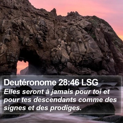 Deutéronome 28:46 LSG Bible Verse Image