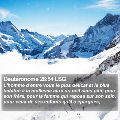 Deutéronome 28:54 LSG Bible Verse Image