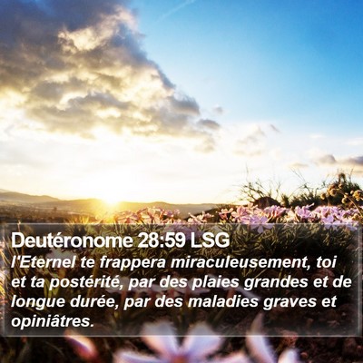Deutéronome 28:59 LSG Bible Verse Image