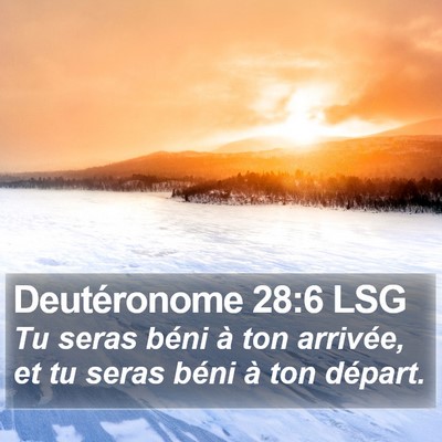 Deutéronome 28:6 LSG Bible Verse Image