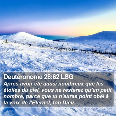 Deutéronome 28:62 LSG Bible Verse Image