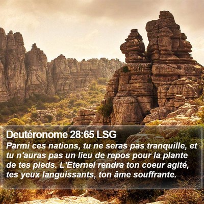 Deutéronome 28:65 LSG Bible Verse Image