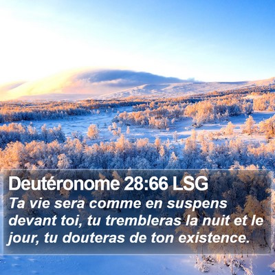 Deutéronome 28:66 LSG Bible Verse Image