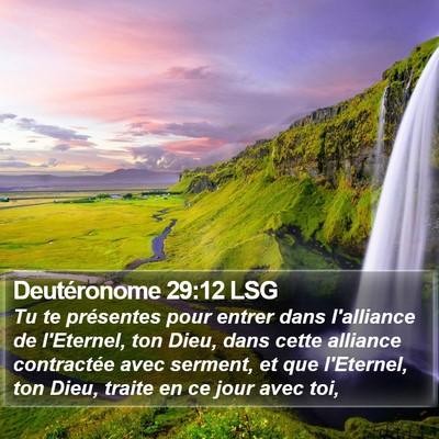 Deutéronome 29:12 LSG Bible Verse Image