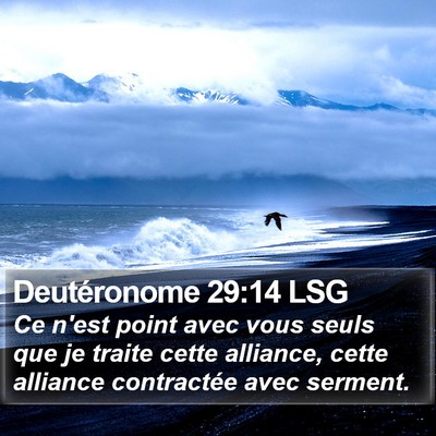 Deutéronome 29:14 LSG Bible Verse Image