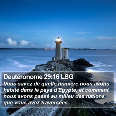 Deutéronome 29:16 LSG Bible Verse Image