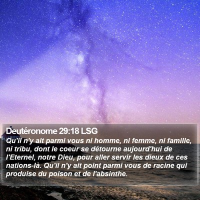 Deutéronome 29:18 LSG Bible Verse Image