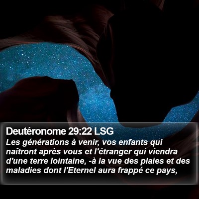 Deutéronome 29:22 LSG Bible Verse Image