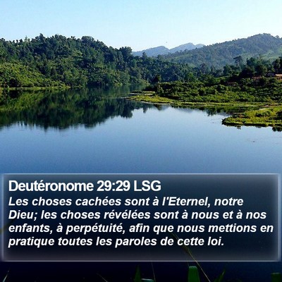 Deutéronome 29:29 LSG Bible Verse Image