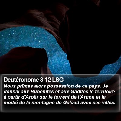 Deutéronome 3:12 LSG Bible Verse Image