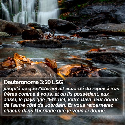 Deutéronome 3:20 LSG Bible Verse Image
