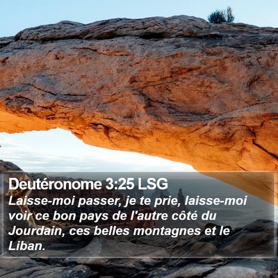 Deutéronome 3:25 LSG Bible Verse Image
