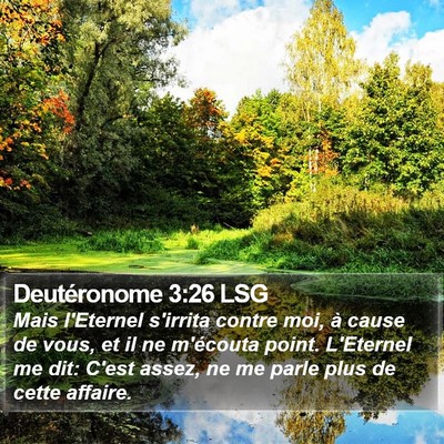Deutéronome 3:26 LSG Bible Verse Image