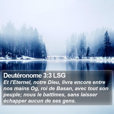 Deutéronome 3:3 LSG Bible Verse Image