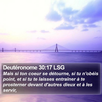 Deutéronome 30:17 LSG Bible Verse Image