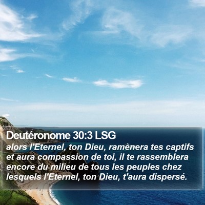 Deutéronome 30:3 LSG Bible Verse Image