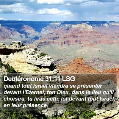 Deutéronome 31:11 LSG Bible Verse Image