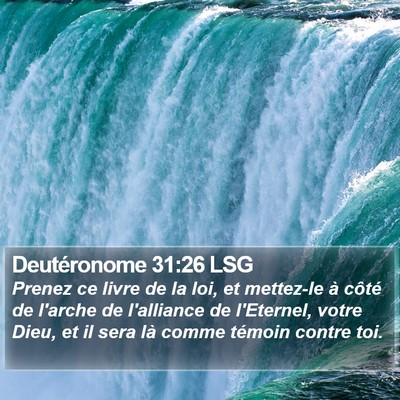 Deutéronome 31:26 LSG Bible Verse Image