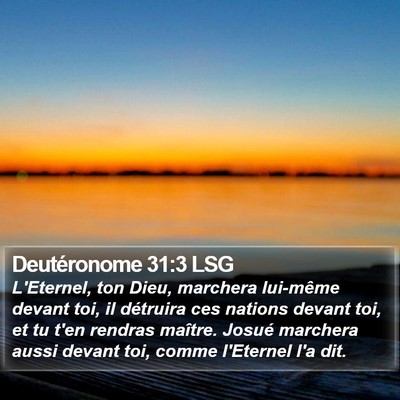 Deutéronome 31:3 LSG Bible Verse Image