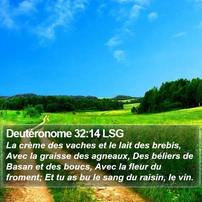 Deutéronome 32:14 LSG Bible Verse Image