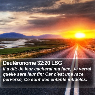Deutéronome 32:20 LSG Bible Verse Image