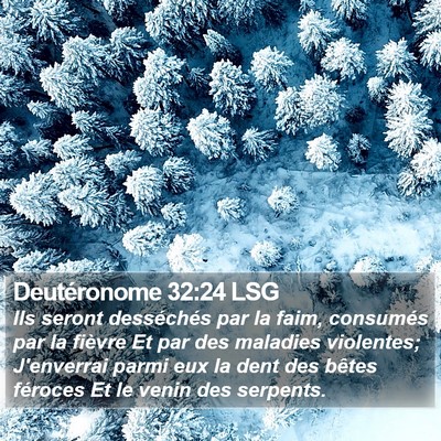 Deutéronome 32:24 LSG Bible Verse Image
