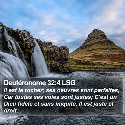 Deutéronome 32:4 LSG Bible Verse Image